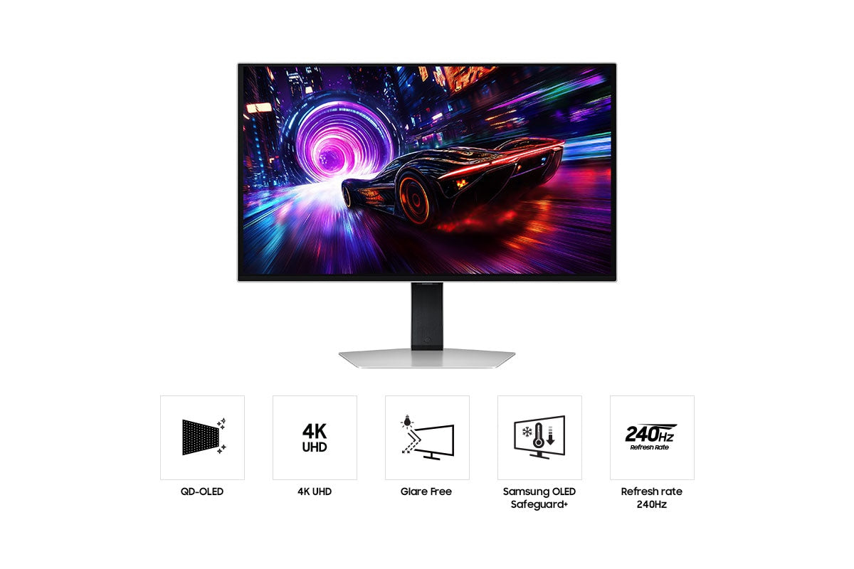 Samsung S32FG810SU computer monitor 81.3 cm (32") 2160 x 3840 pixels 4K Ultra HD OLED Silver (LS32FG810SUXEN)