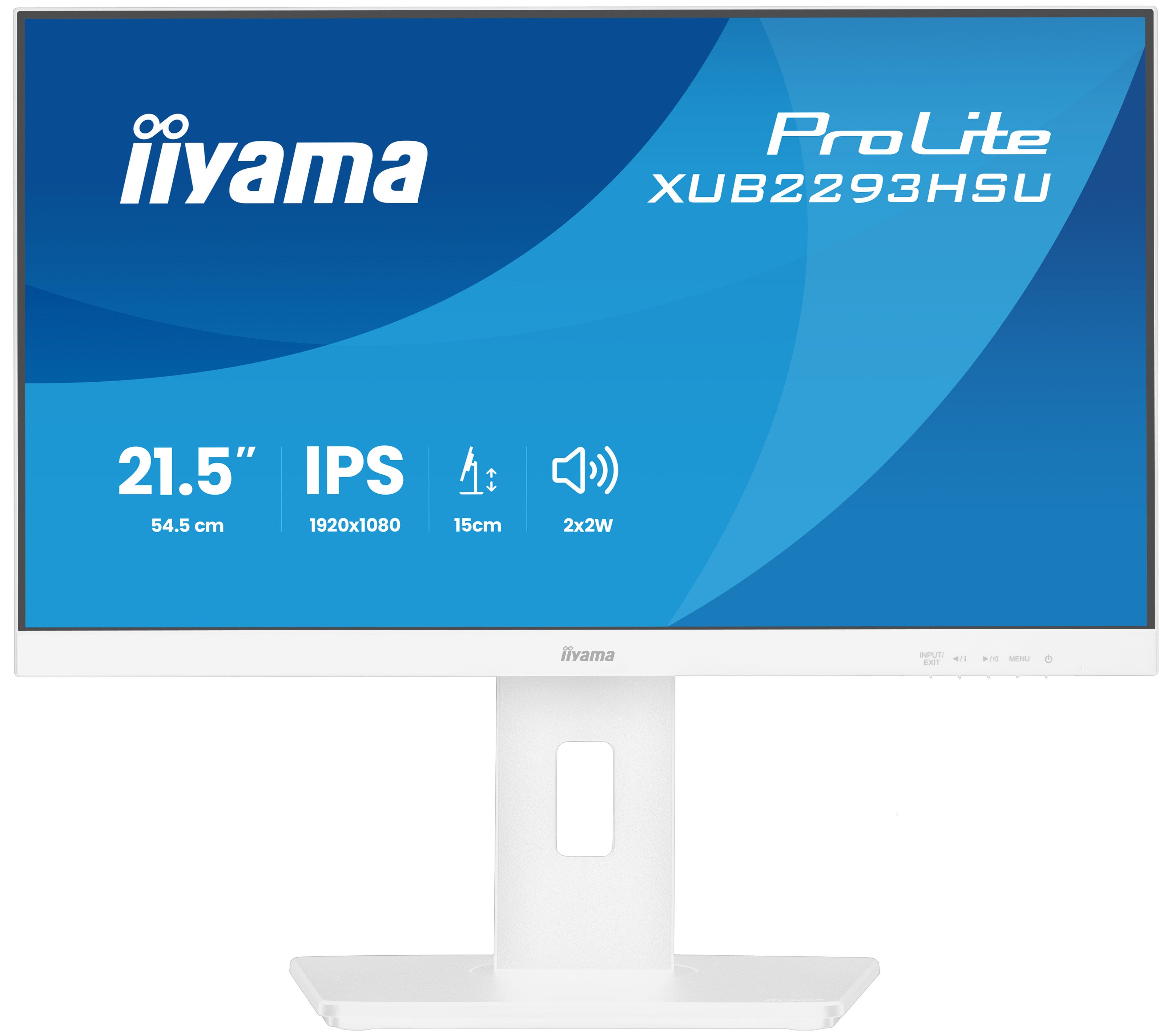 iiyama ProLite XUB2293HSU-W7 computer monitor 54.6 cm (21.5") 1920 x 1080 pixels Full HD LED White