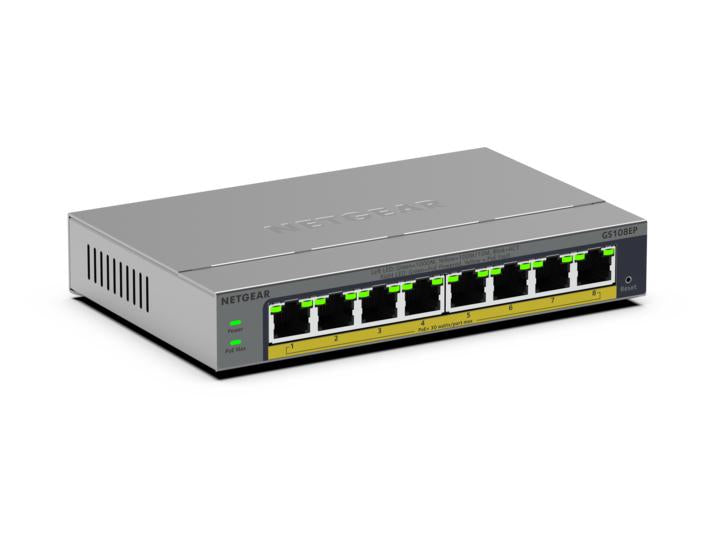 NETGEAR GS108EP Managed L2/L3 Gigabit Ethernet (10/100/1000) Grey (GS108EP-100EUS)
