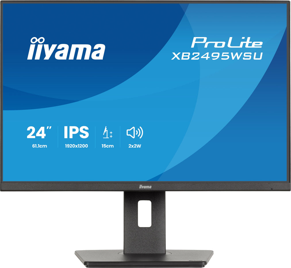 iiyama ProLite XB2495WSU-B1 computer monitor 61.2 cm (24.1") 1920 x 1200 pixels WUXGA LCD Black