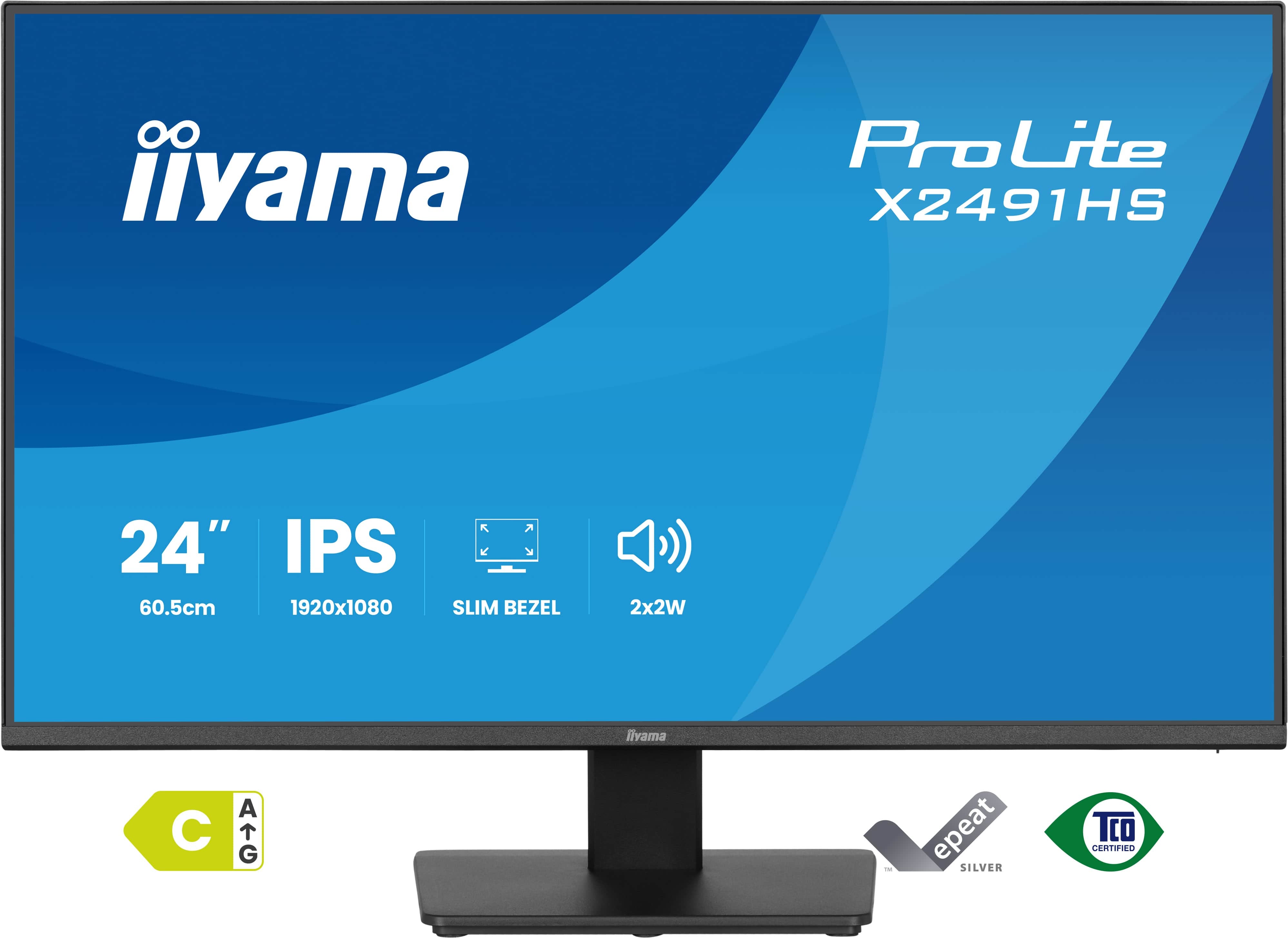 iiyama ProLite X2491HS-B1 computer monitor 60.5 cm (23.8") 1920 x 1080 pixels Full HD LCD Black