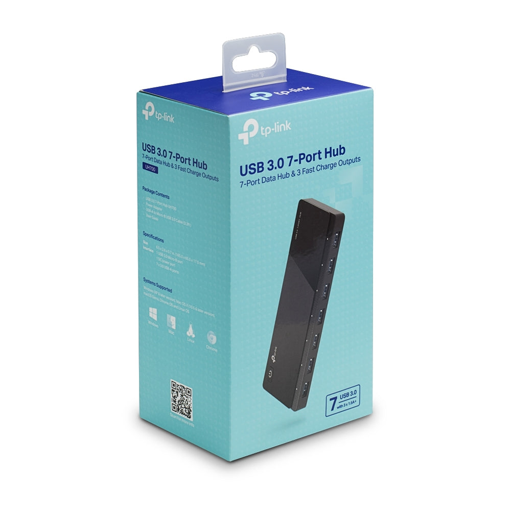 TP-Link UH700 USB 3.2 Gen 1 (3.1 Gen 1) Micro-B 5000 Mbit/s Black (UH700 V1)