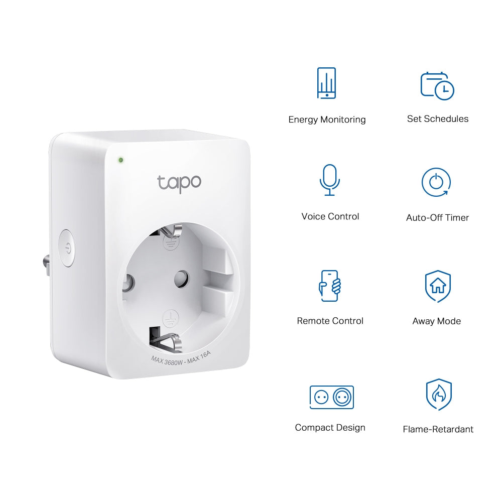TP-Link Tapo Mini Smart Wi-Fi Socket, Energy Monitoring (TAPO P110(EU))
