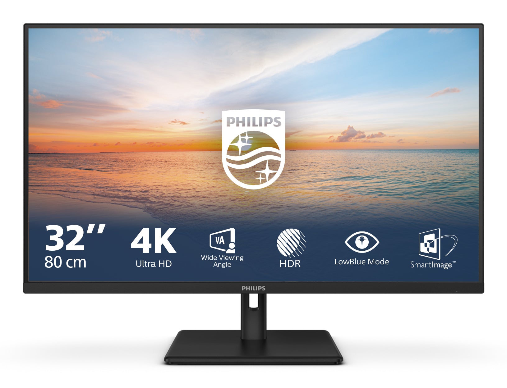 Philips 1000 series 32E1N1800LA/00 computer monitor 80 cm (31.5") 3840 x 2160 pixels 4K Ultra HD LCD Black