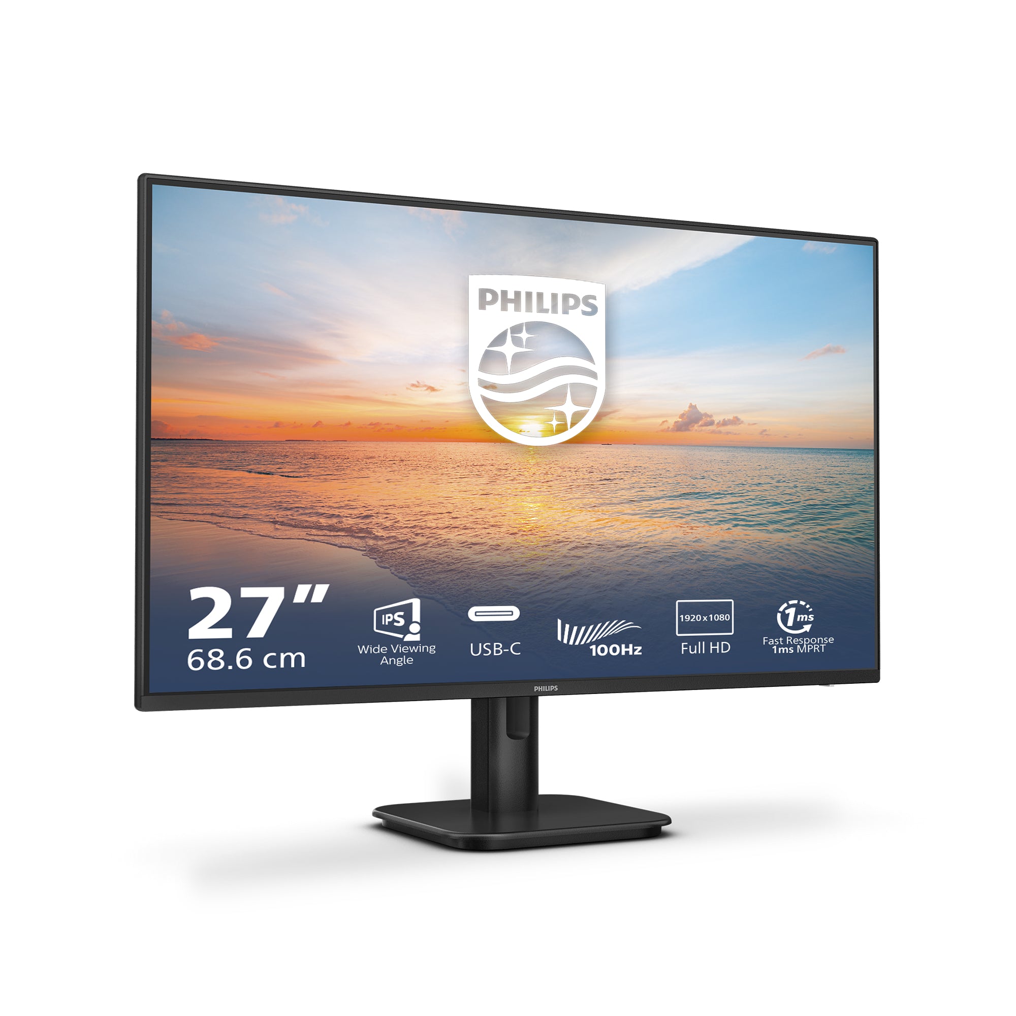Philips 1000 series 27E1N1300A/00 computer monitor 68.6 cm (27") 1920 x 1080 pixels Full HD LCD Black