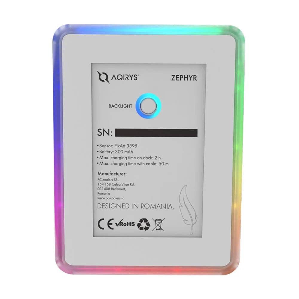 Miš AQIRYS Zephyr white