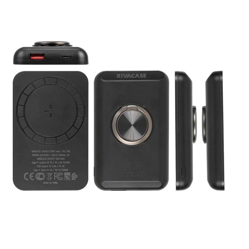 Powerbank 5000mAh 20W Rivacase VA2603 MagSafe (black)