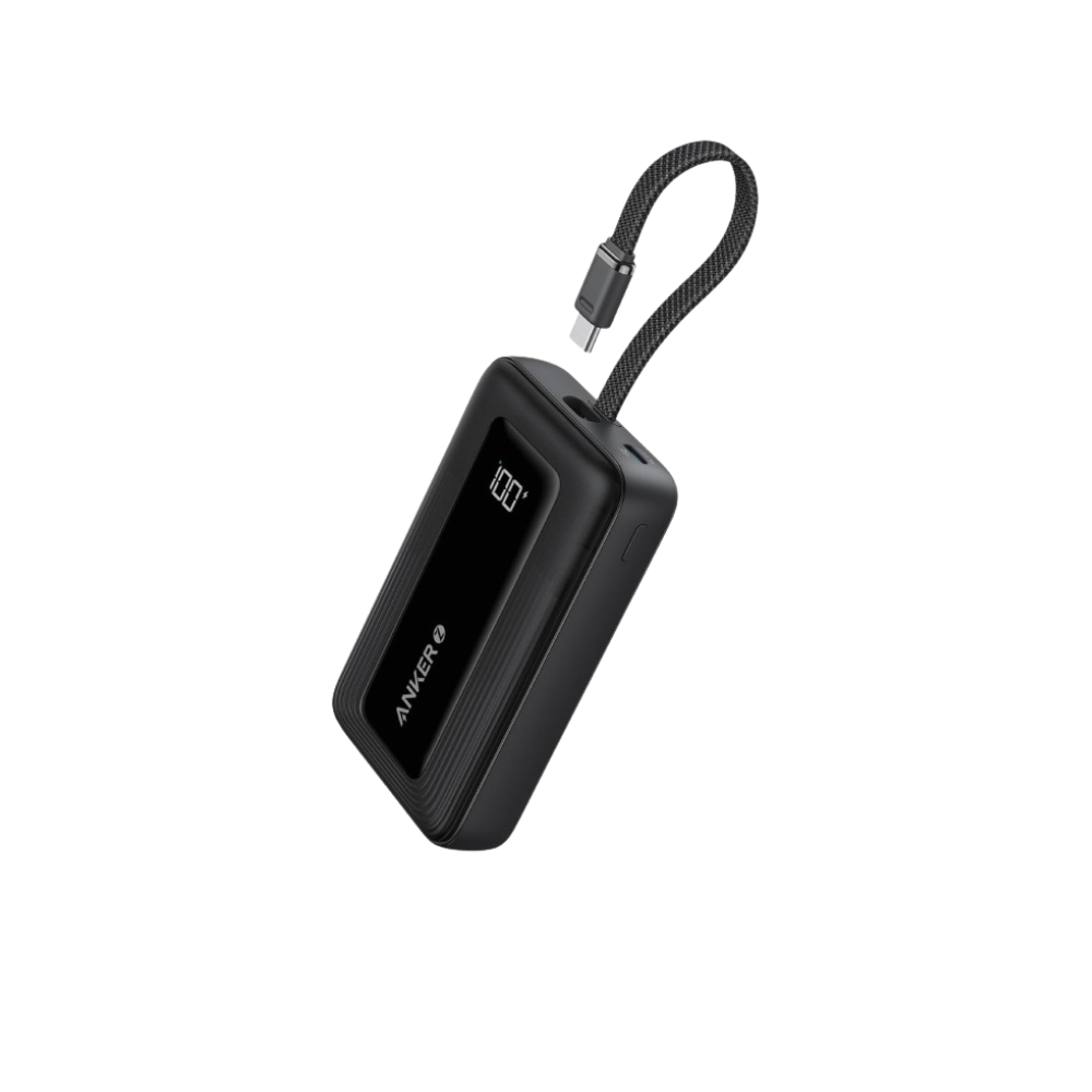 ANKER Zolo 20000mAh, 22.5W, sa ugradjenim USB-C kablom, Power Bank crni