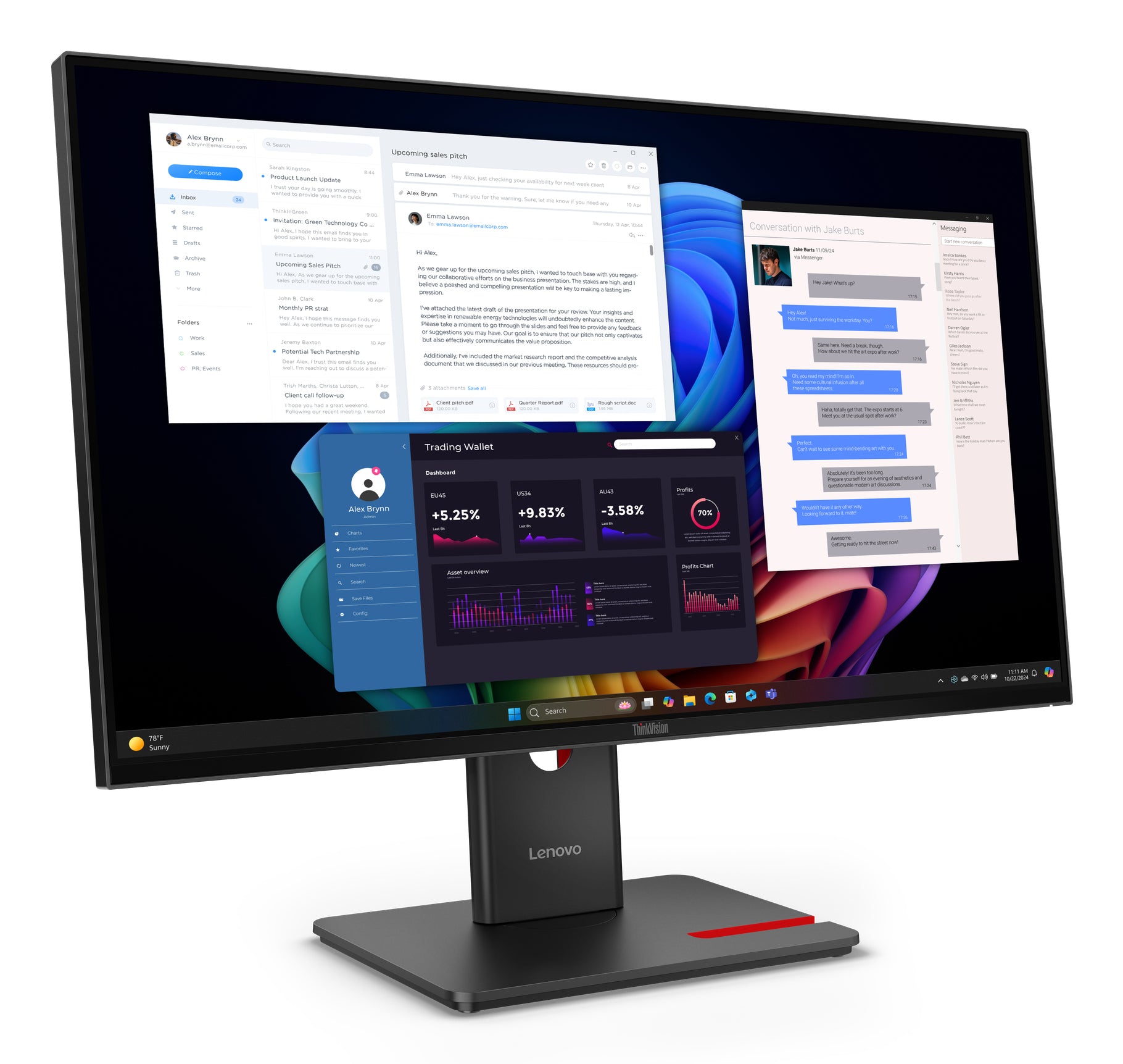 Lenovo ThinkVision T27UD-40 Monitor (64AFGAT2EU)