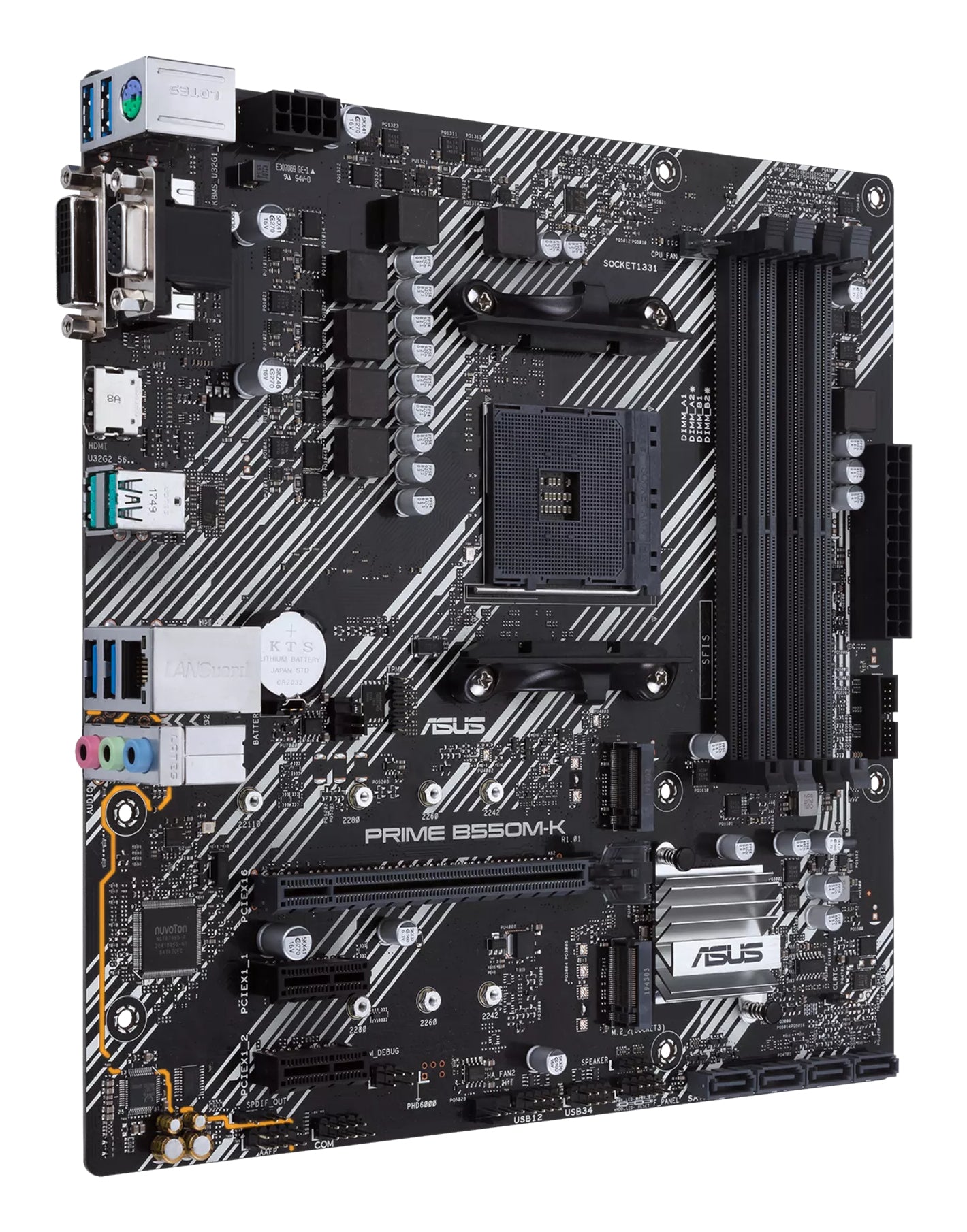 ASUS PRIME B550M-K AMD B550 Socket AM4 micro ATX (90MB14V0-M0EAY0)