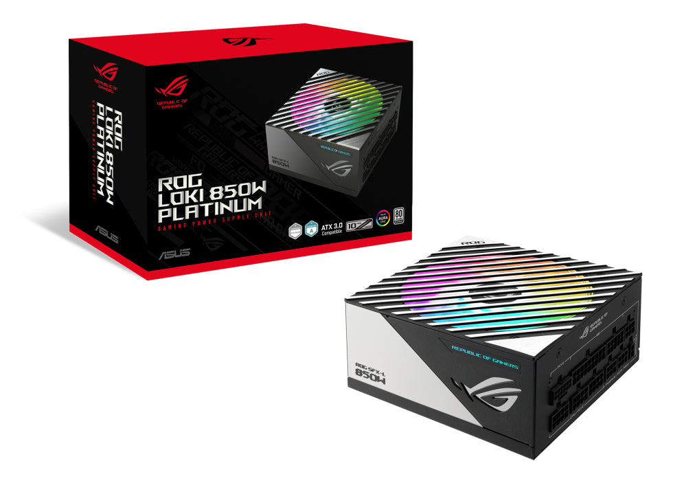 ASUS ROG Loki SFX-L 850W Platinum power supply unit 24-pin ATX Black, Silver (90YE00N3-B0NA00)