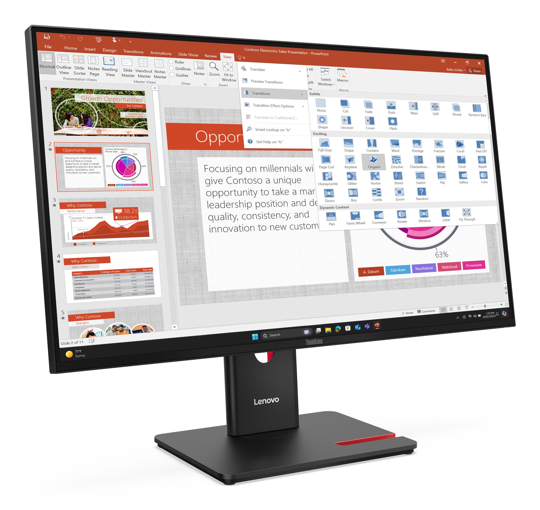 Lenovo ThinkVision T27-40 Monitor (64A5MAT6EU)