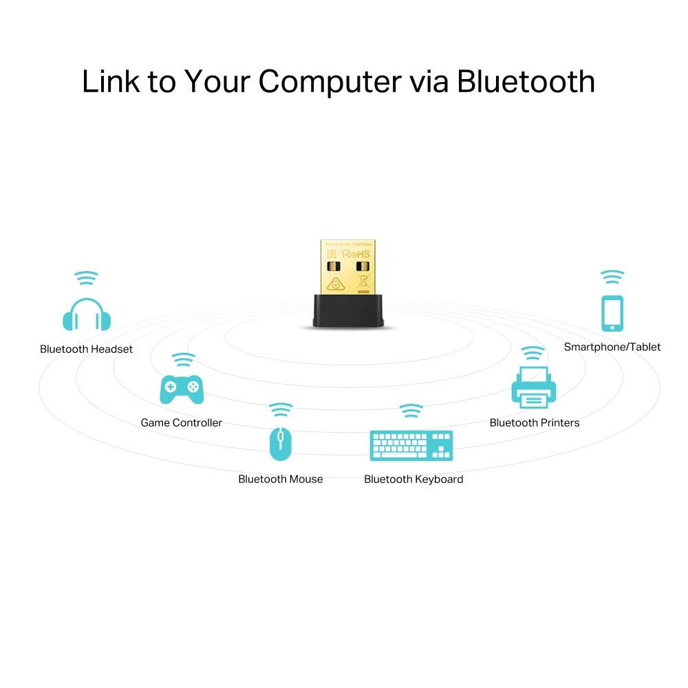 TP-Link AC600 Nano Dual Band Wi-Fi Bluetooth 4.2 USB Adapter (ARCHER T2UB NANO)