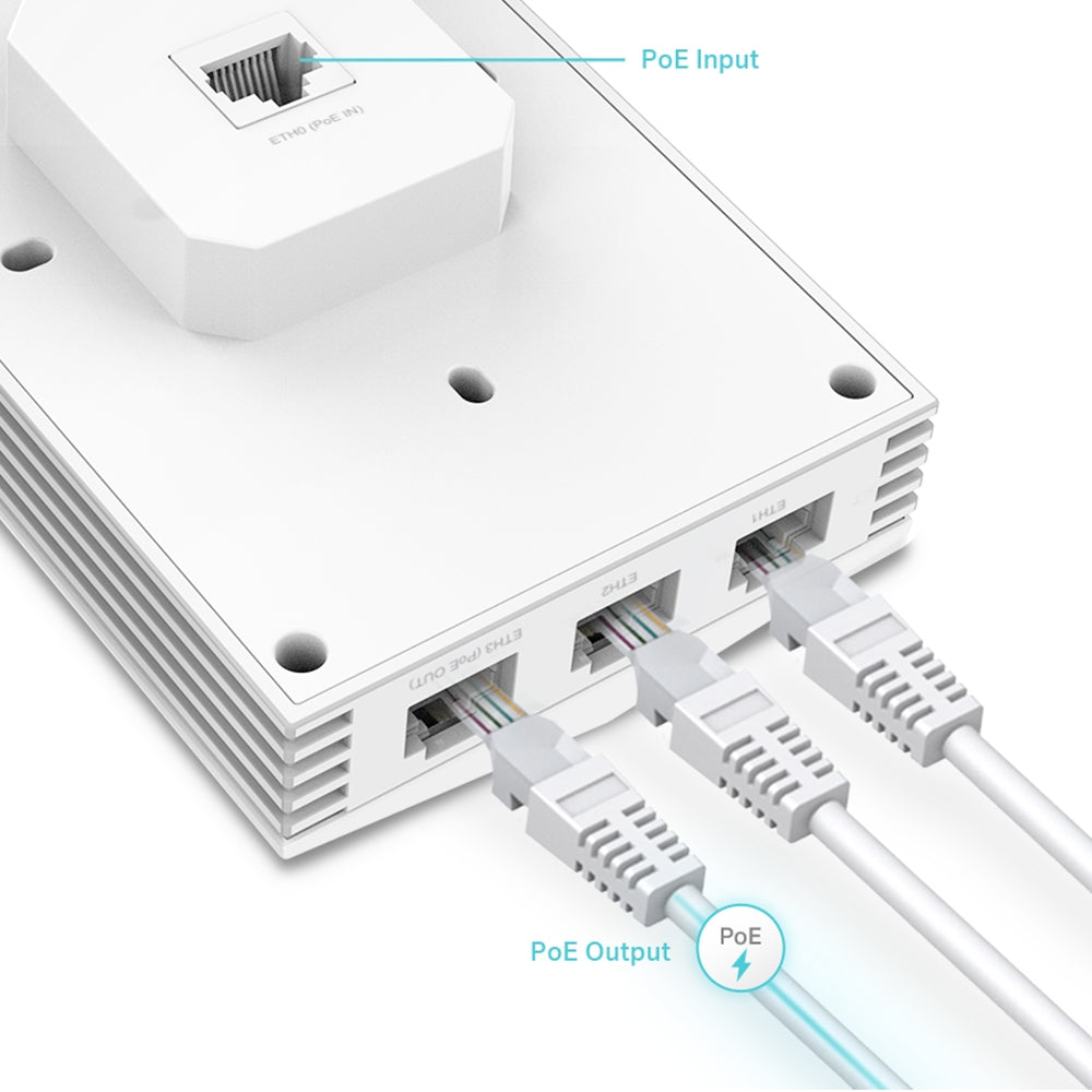 TP-Link Omada AX3000 Wall Plate WiFi 6 Access Point (EAP655-WALL)