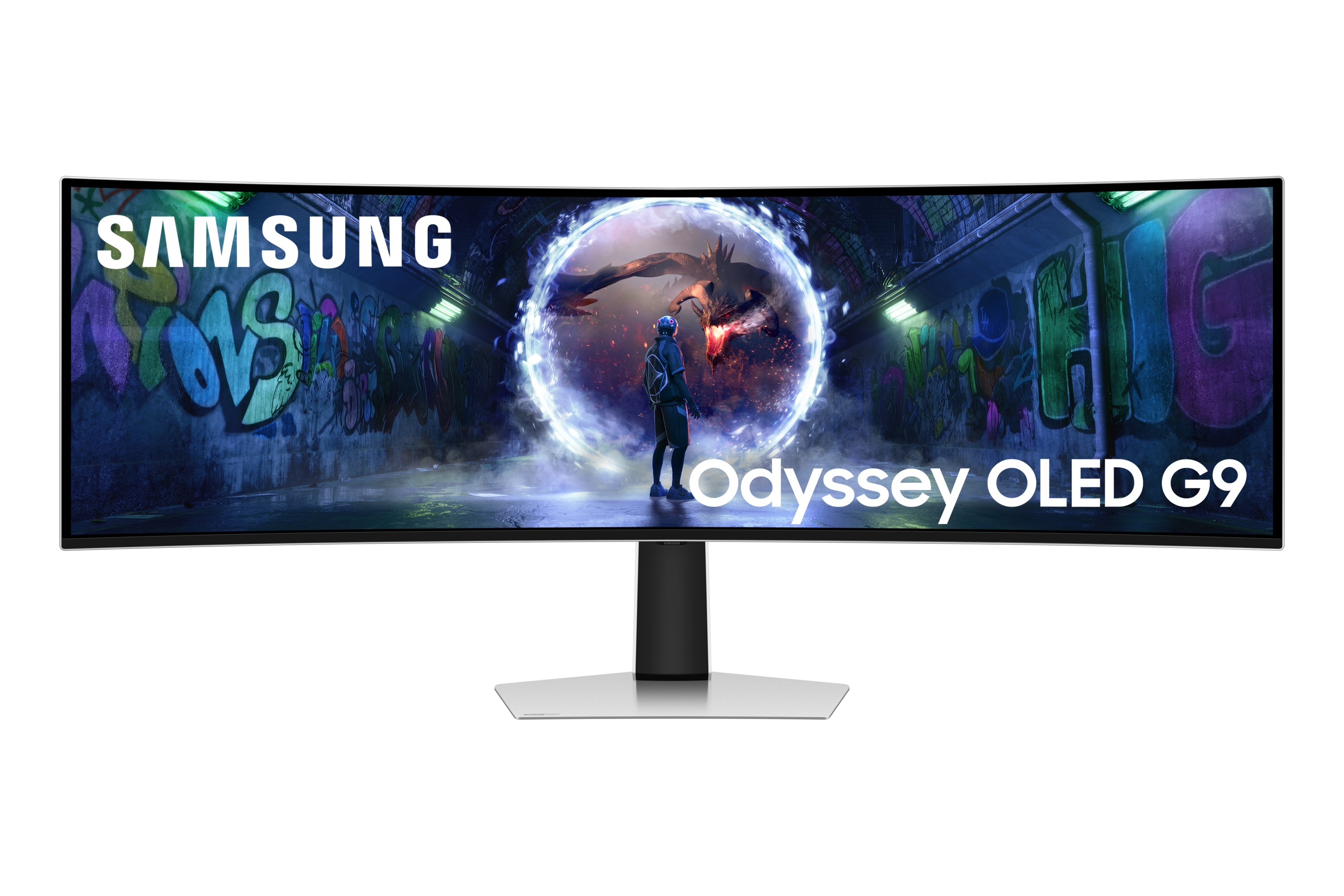 Samsung G93SD computer monitor 124.5 cm (49") 5120 x 1440 pixels Dual QHD OLED Silver (LS49DG934SUXEN)