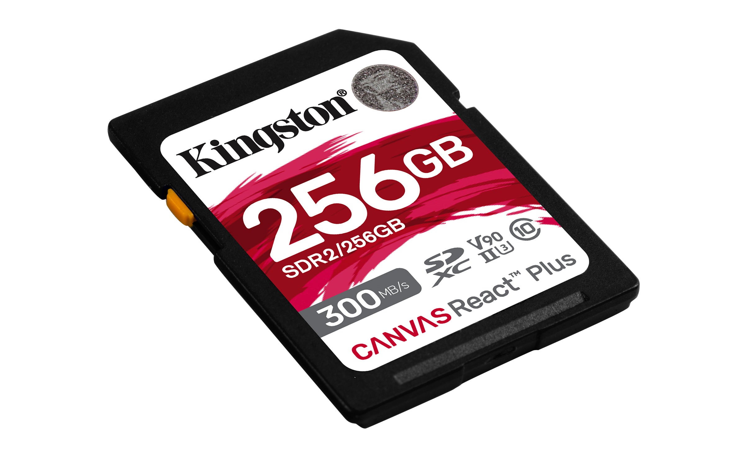 Kingston Technology 256GB Canvas React Plus SDXC UHS-II 300R/260W U3 V90 for Full HD/4K/8K (SDR2/256GB)