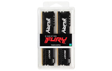 Kingston Technology FURY Beast 64GB 3600MT/s DDR4 CL18 DIMM (Kit of 2) Black (KF436C18BBK2/64)