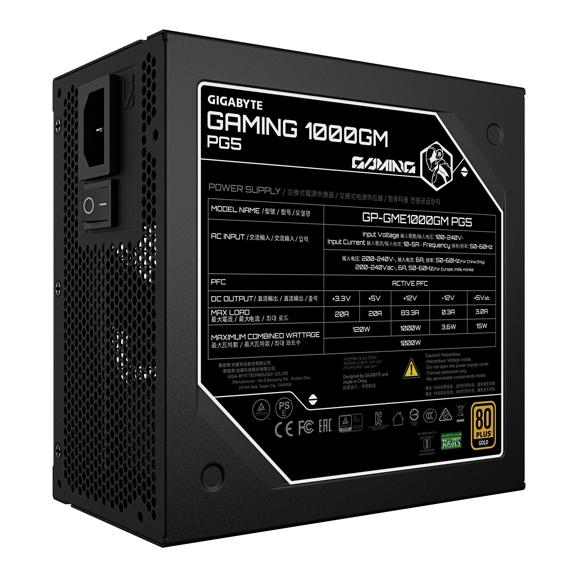 GIGABYTE GAMING 1000GM PG5 Power Supply Unit (GP-GME1000GM PG5)