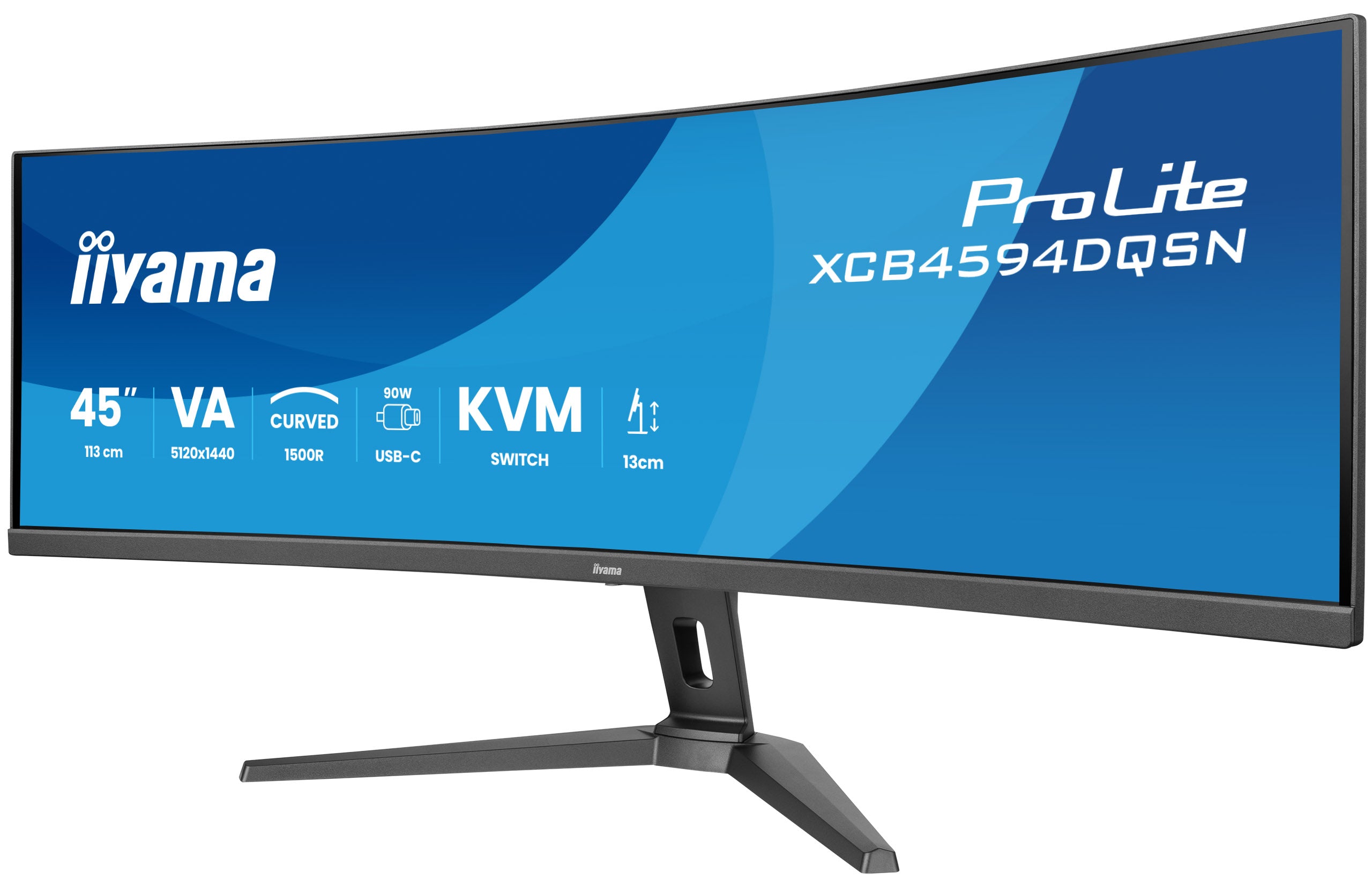 iiyama G-MASTER 45"LCD Curved Bus. UWQHD computer monitor 113 cm (44.5") 5120 x 1440 pixels Dual QHD LED Black