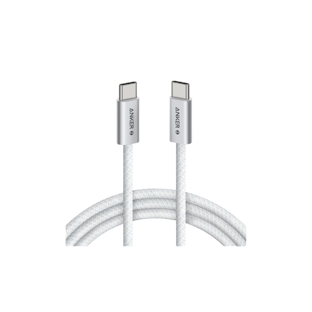 ANKER Zolo USB tip-C kabl M/M 1m, za Apple, super brzo punjenje 240W/480Mbps, pleteni, beli