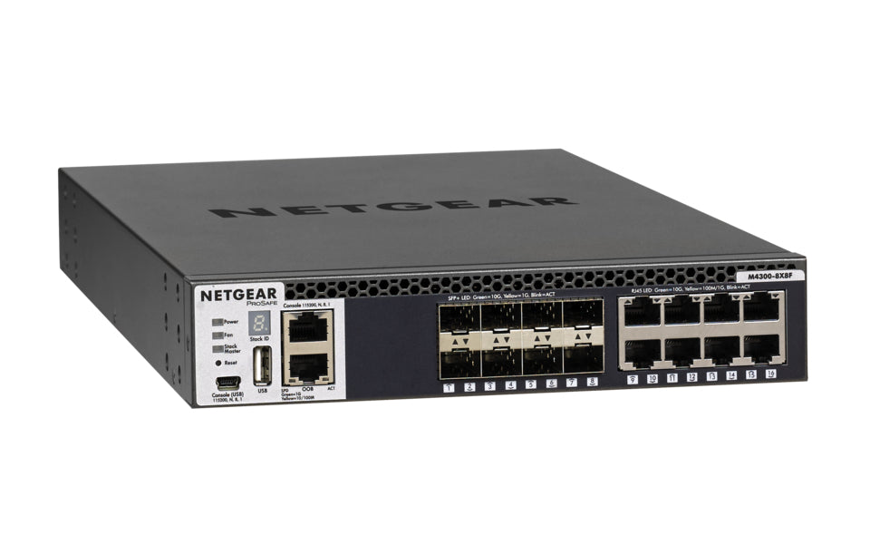 NETGEAR XSM4316S Managed L3 10G Ethernet (100/1000/10000) 1U Black (XSM4316S-100NES)