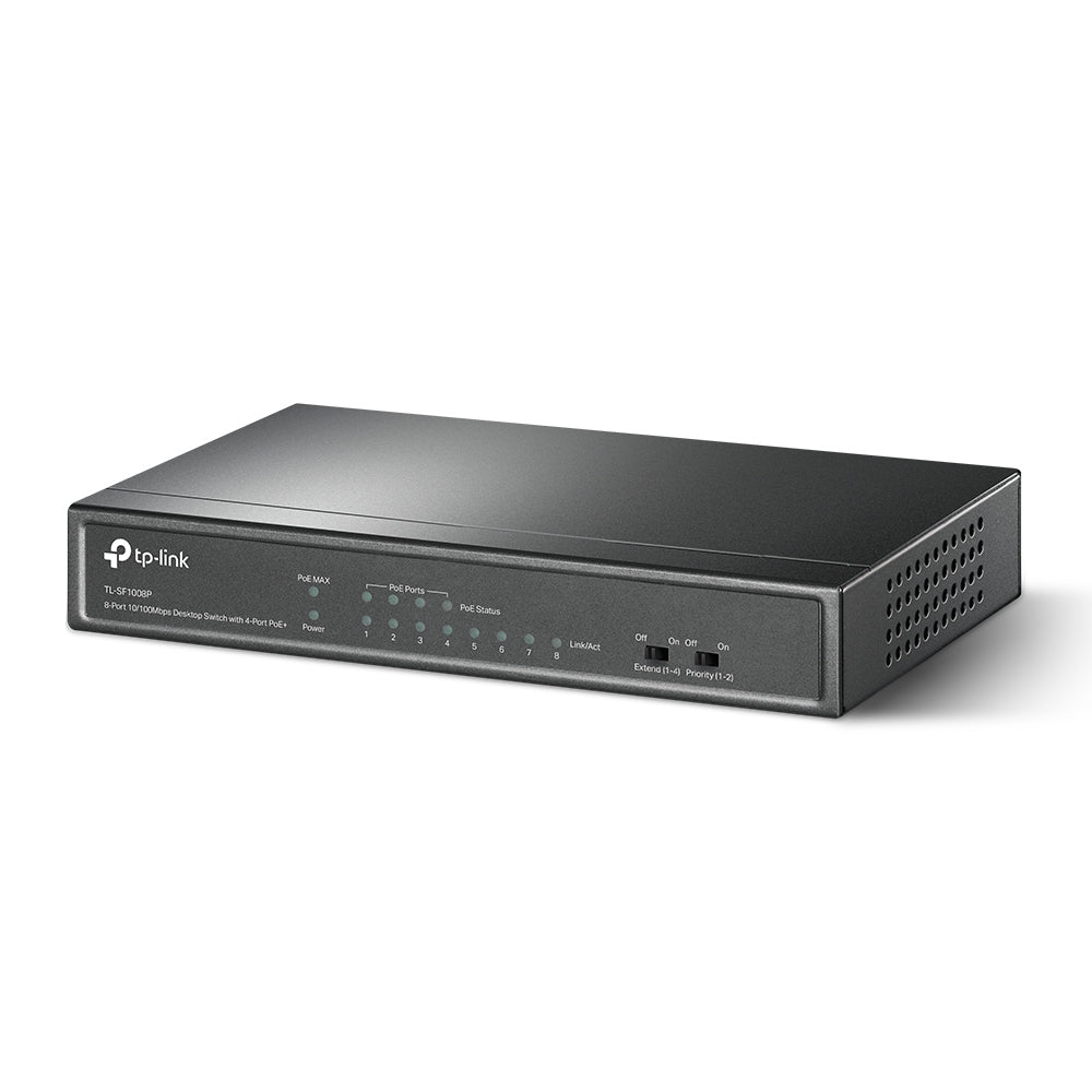TP-Link 8-Port 10/100Mbps Desktop PoE Switch with 4-Port (TL-SF1008P V5)