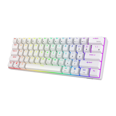 Royal Kludge RK61 Tri-Mod RGB Hot-Swap Mehanička Tastatura Bela, Braon Prekidač
