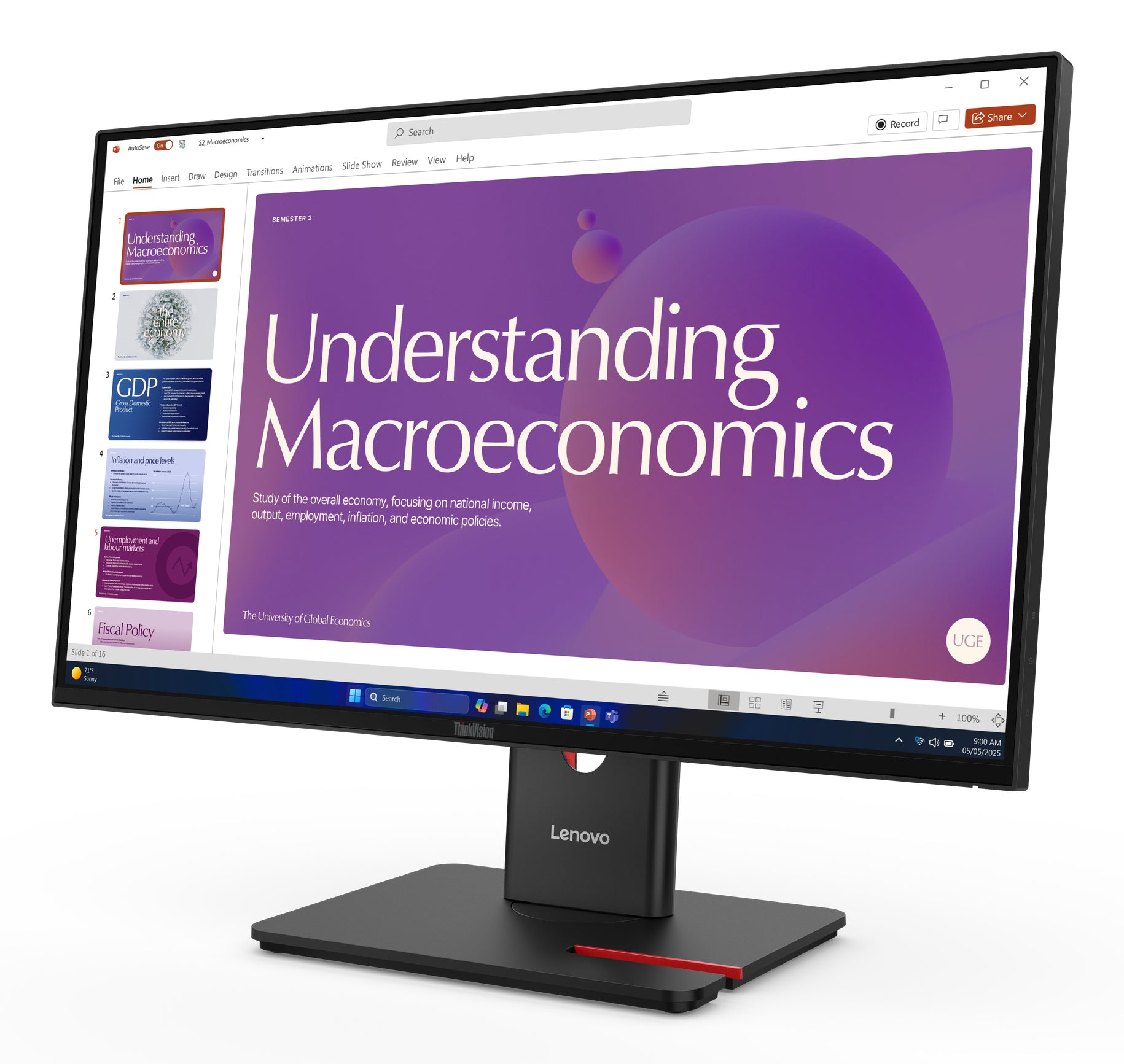 Lenovo ThinkVision T24D-40 Monitor (64B9GAT1EU)
