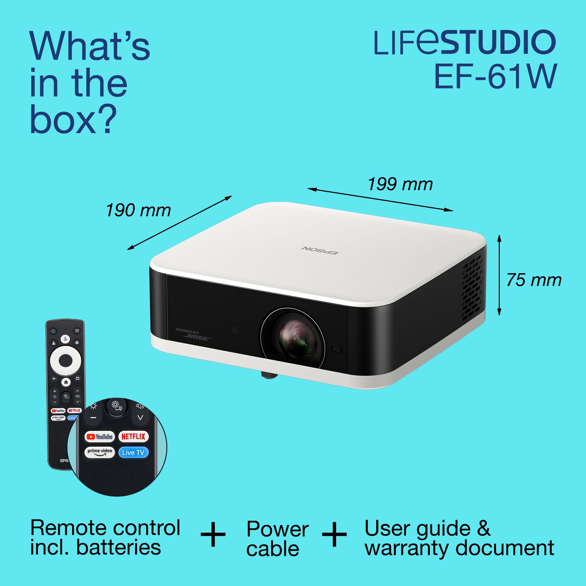 Epson Lifestudio Pop — EF-61W Diamond White (V11HB72040)