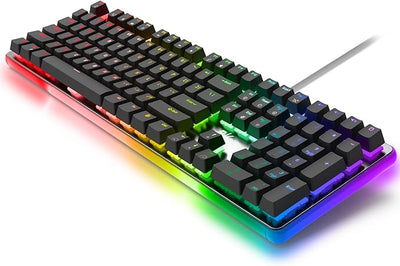 RK ROYAL KLUDGE RK918 RGB gejmerska tastatura sa Rgb underglow rasvetom - Braon Prekidač Crna