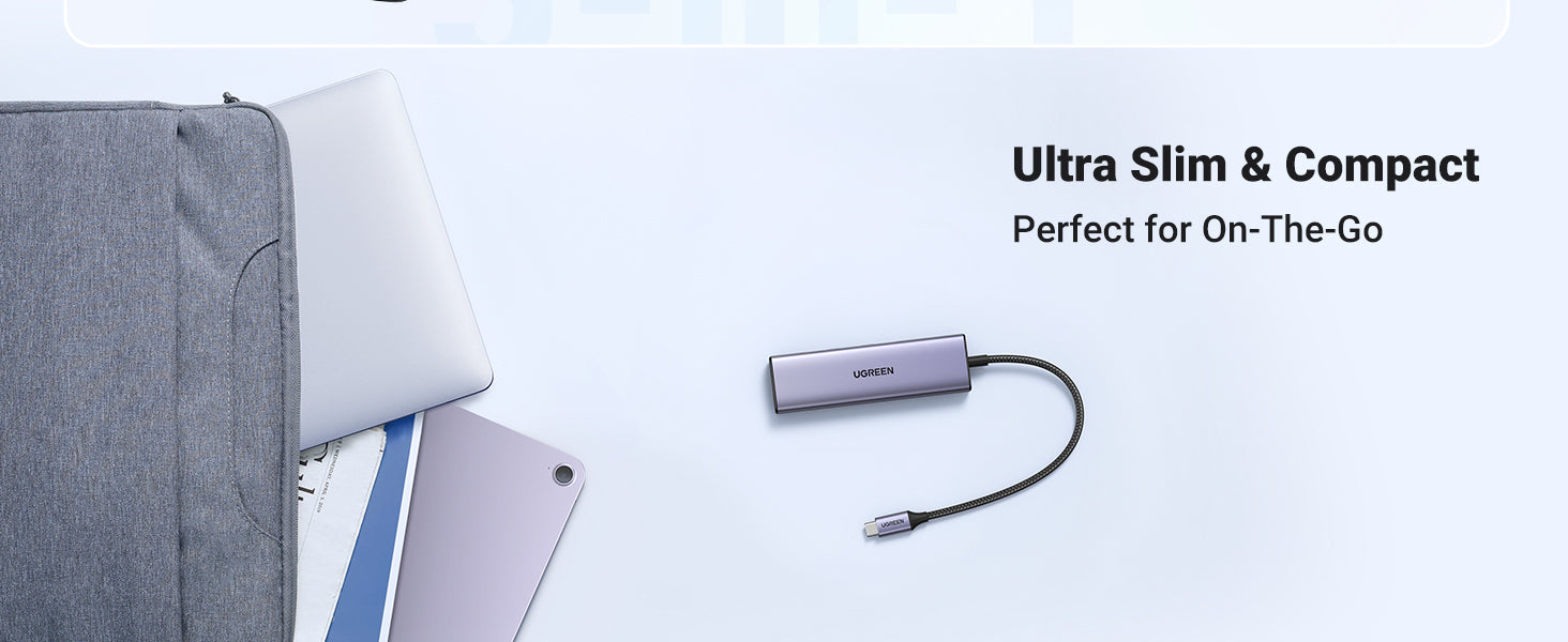 Ugreen 15596 laptop dock/port replicator Wired USB 3.2 Gen 1 (3.1 Gen 1) Type-A + Type-C Aluminium