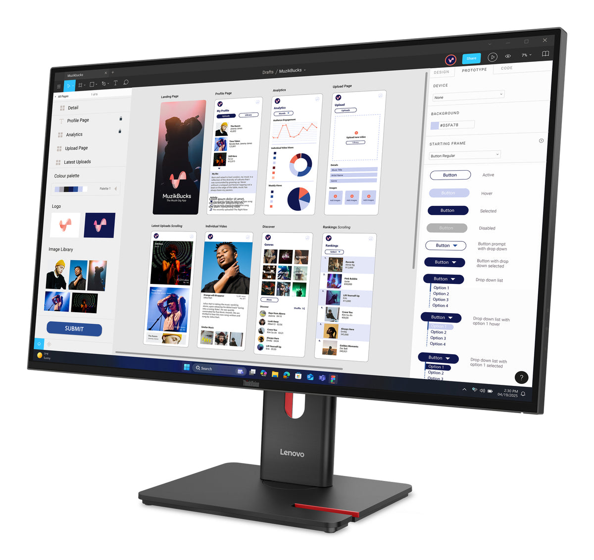 Lenovo ThinkVision T32UD-40 Monitor (64B0GAT1EU)