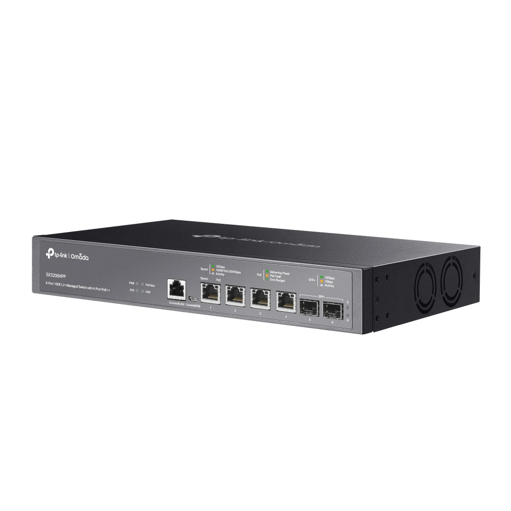 TP-Link Omada 6-Port 10GE L2+ Managed Switch with 4-Port PoE++ (TL-SX3206HPP)