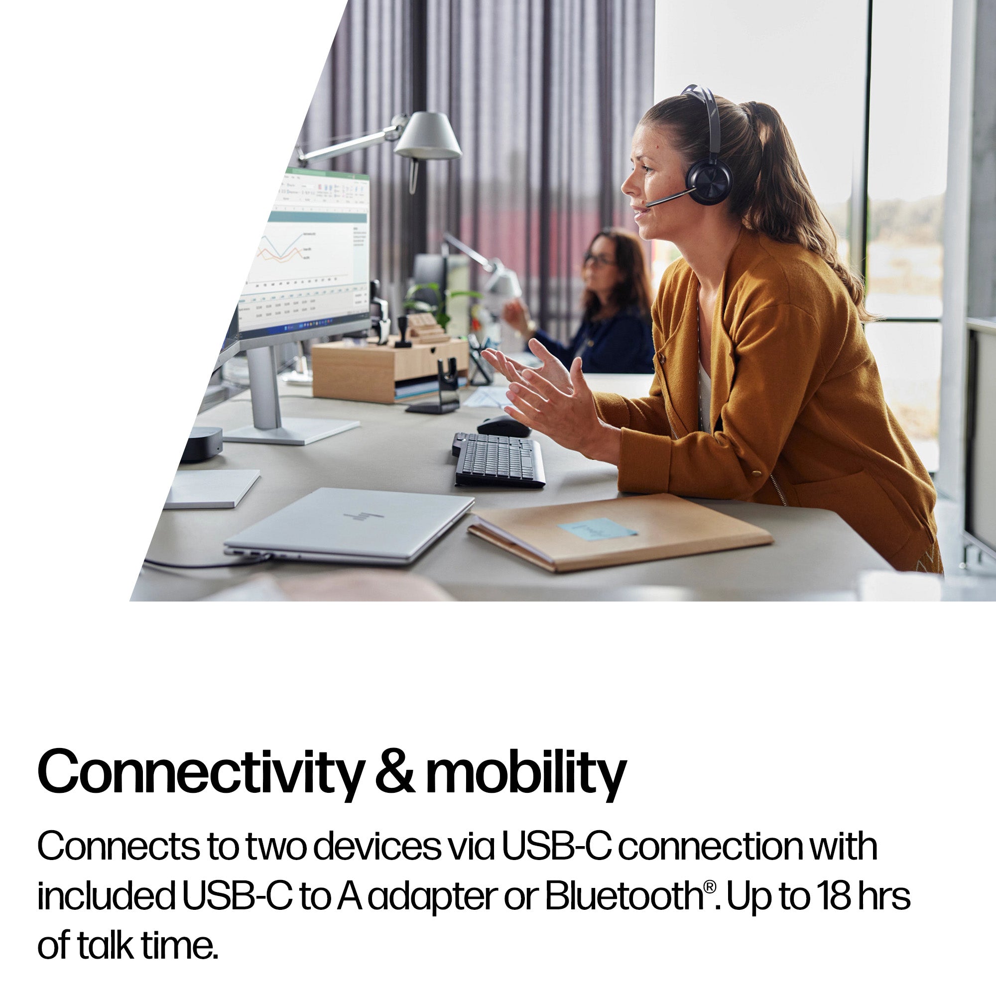 HP Poly Voyager Focus 2 USB-C-C Headset +USB-C/A Adapter +Charging Stand (9T9J5AA)