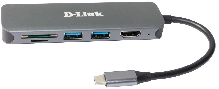 D-Link 6-in-1 USB-C Hub with HDMI/Card Reader/Power Delivery (DUB-2327)