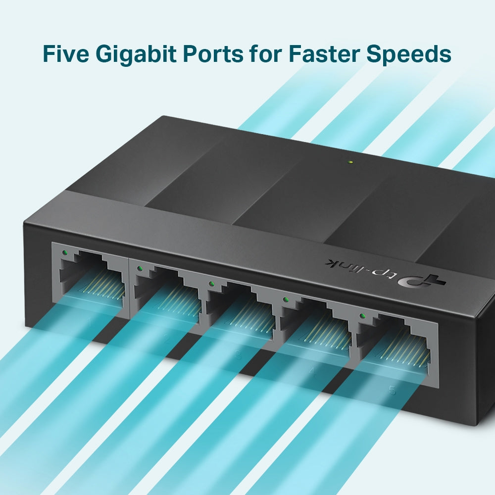 TP-Link 5-Port 10/100/1000Mbps Desktop Network Switch (LS1005G)