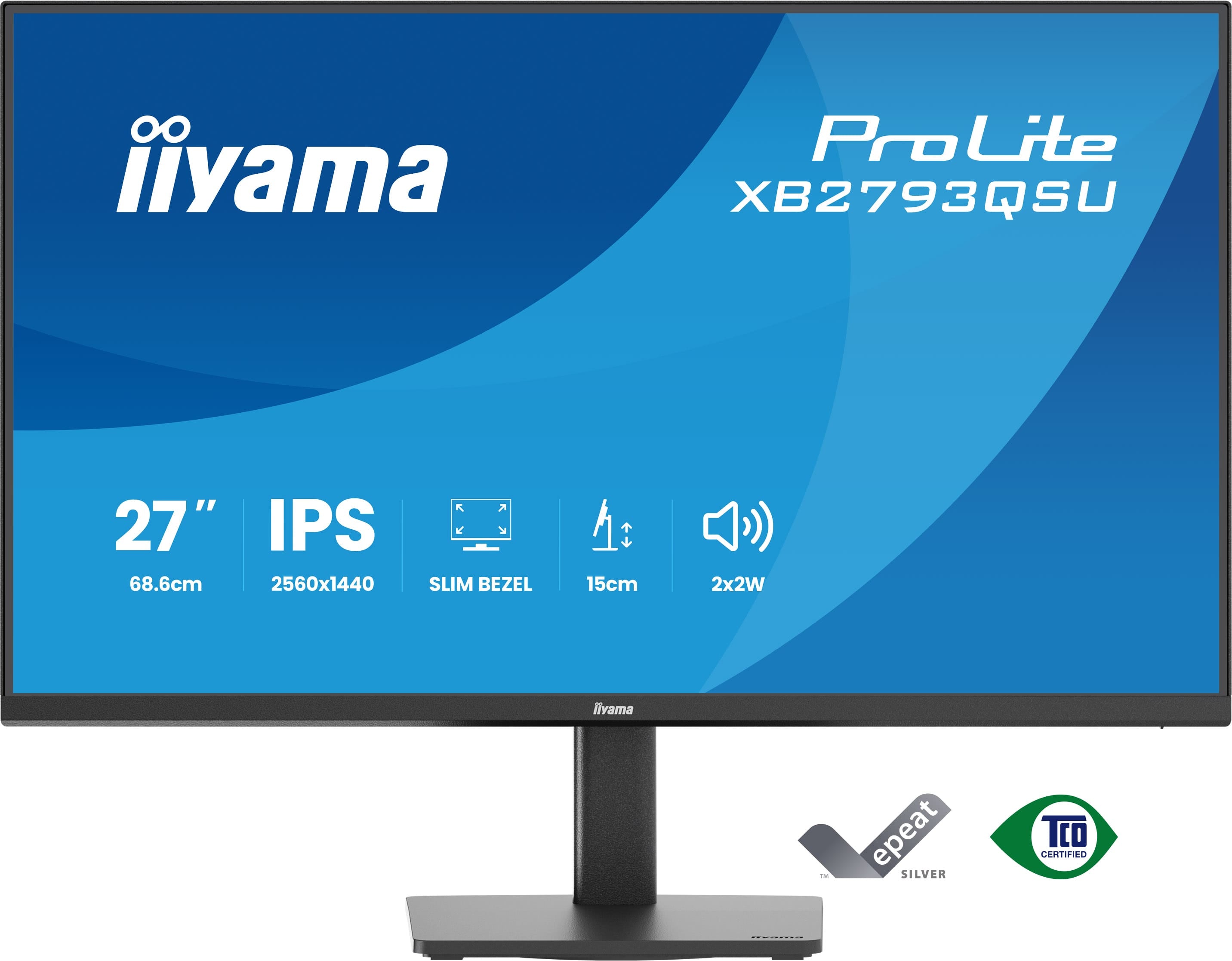 iiyama ProLite XB2793QSU-B1 computer monitor 68.6 cm (27") 2560 x 1440 pixels Quad HD LED Black