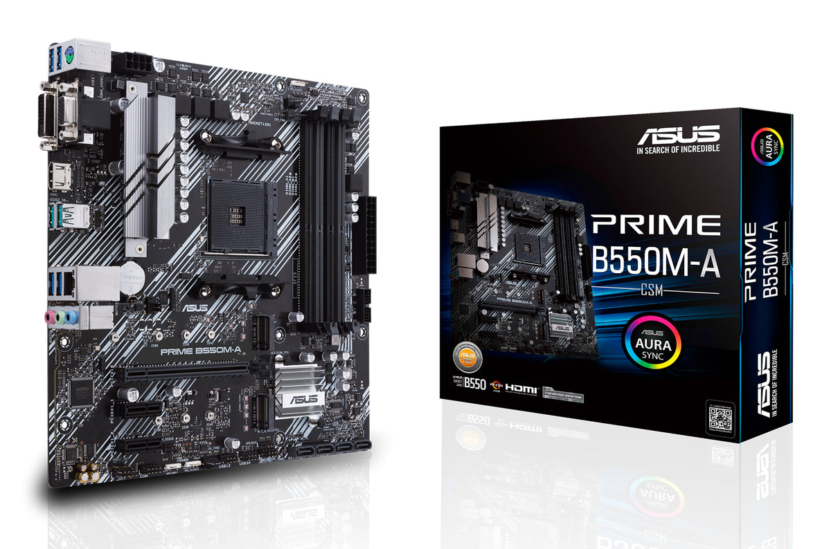 ASUS Prime B550M-A/CSM AMD B550 Socket AM4 micro ATX (90MB14I0-M0EAYC)