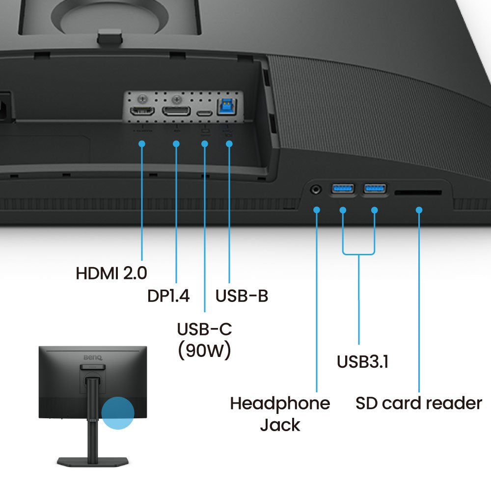 BenQ SW242Q computer monitor 61.2 cm (24.1") 2560 x 1600 pixels WQXGA LED Black (9H.LLVLA.TBE)