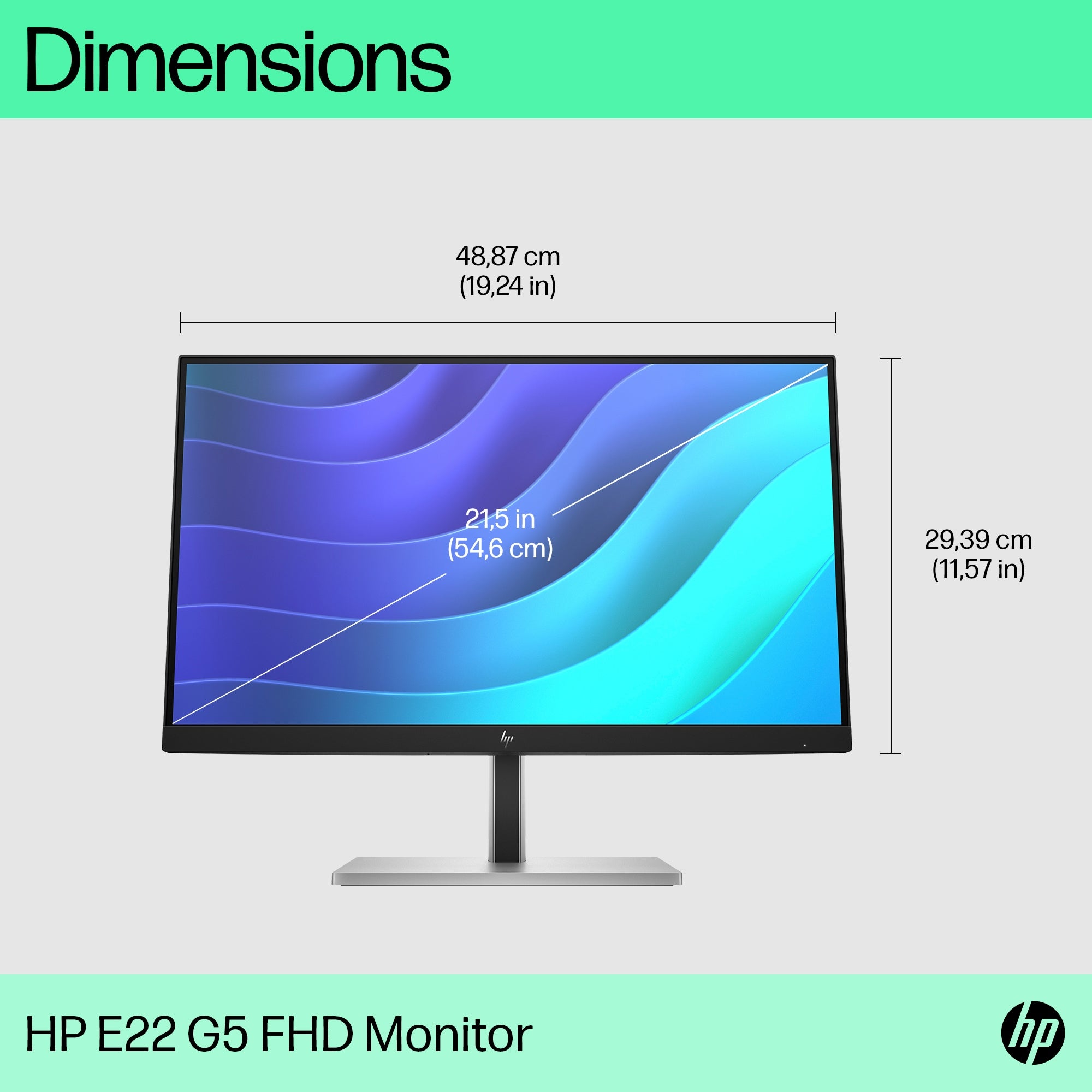 HP E-Series E22 G5 FHD Monitor (6N4E8AA#ABB)