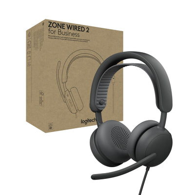 Logitech Zone Wired 2 MS Žičane Slušalice Graphite