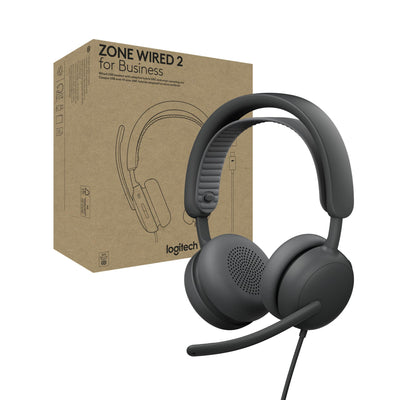 Logitech Zone Wired 2 UC Žičane Slušalice Graphite