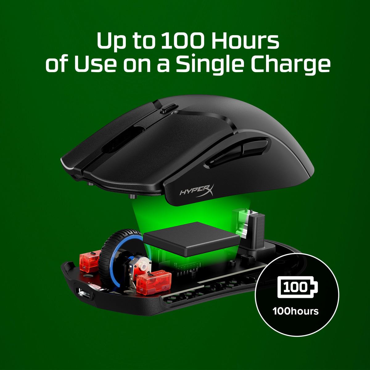 HyperX Pulsefire Haste 2 Mini - Wireless Gaming Mouse (Black) (7D388AA)
