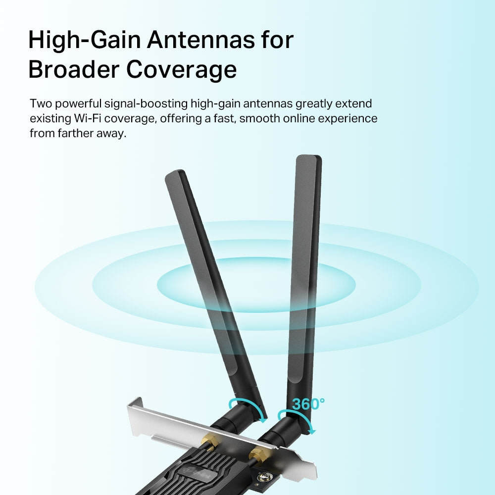 TP-Link AX1800 Wi-Fi 6 Bluetooth 5.2 PCIe Adapter (ARCHER TX20E)