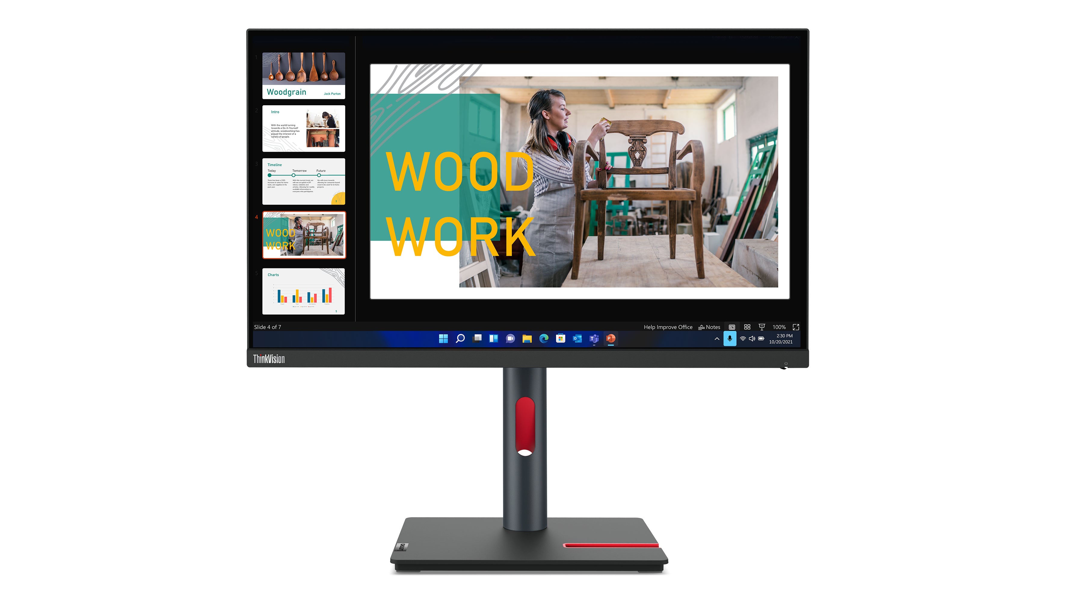 Lenovo ThinkVision P24q-30 computer monitor 60.5 cm (23.8") 2560 x 1440 pixels Quad HD LED Black
