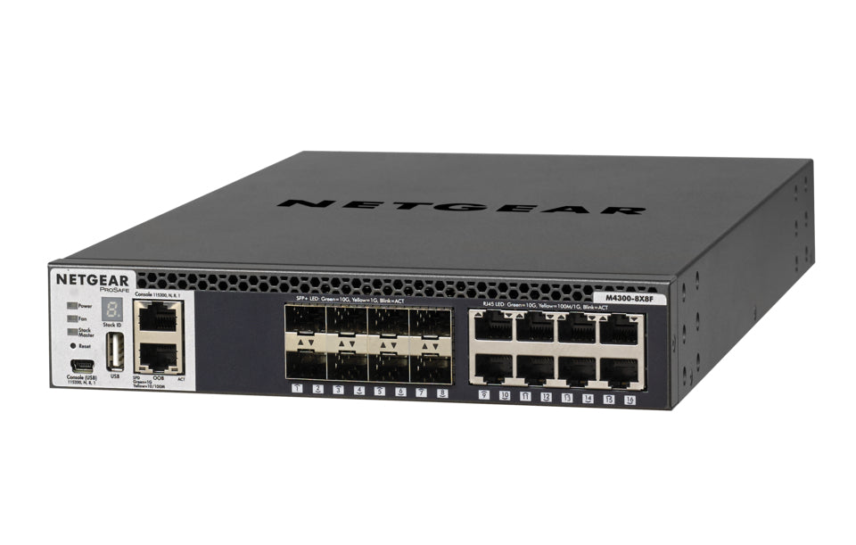 NETGEAR XSM4316S Managed L3 10G Ethernet (100/1000/10000) 1U Black (XSM4316S-100NES)
