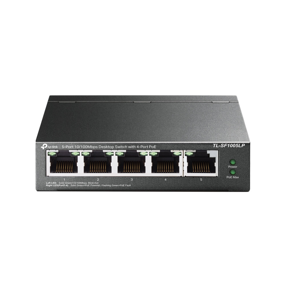 TP-Link 5-Port 10/100Mbps Desktop Switch with 4-Port PoE (TL-SF1005LP)