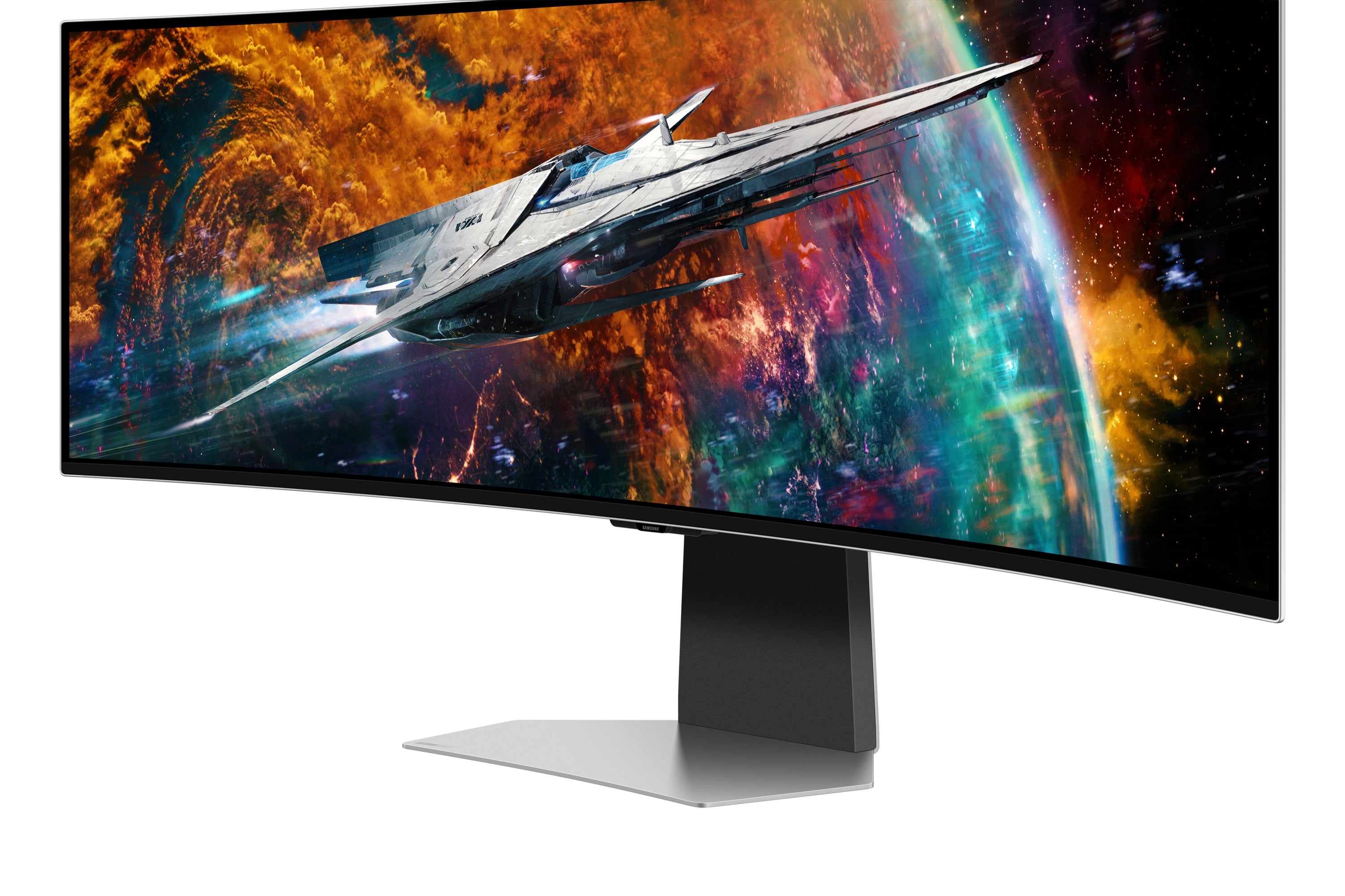 Samsung G95SC computer monitor 124.5 cm (49") 5120 x 1440 pixels Dual QHD OLED Silver (LS49CG954SUXEN)