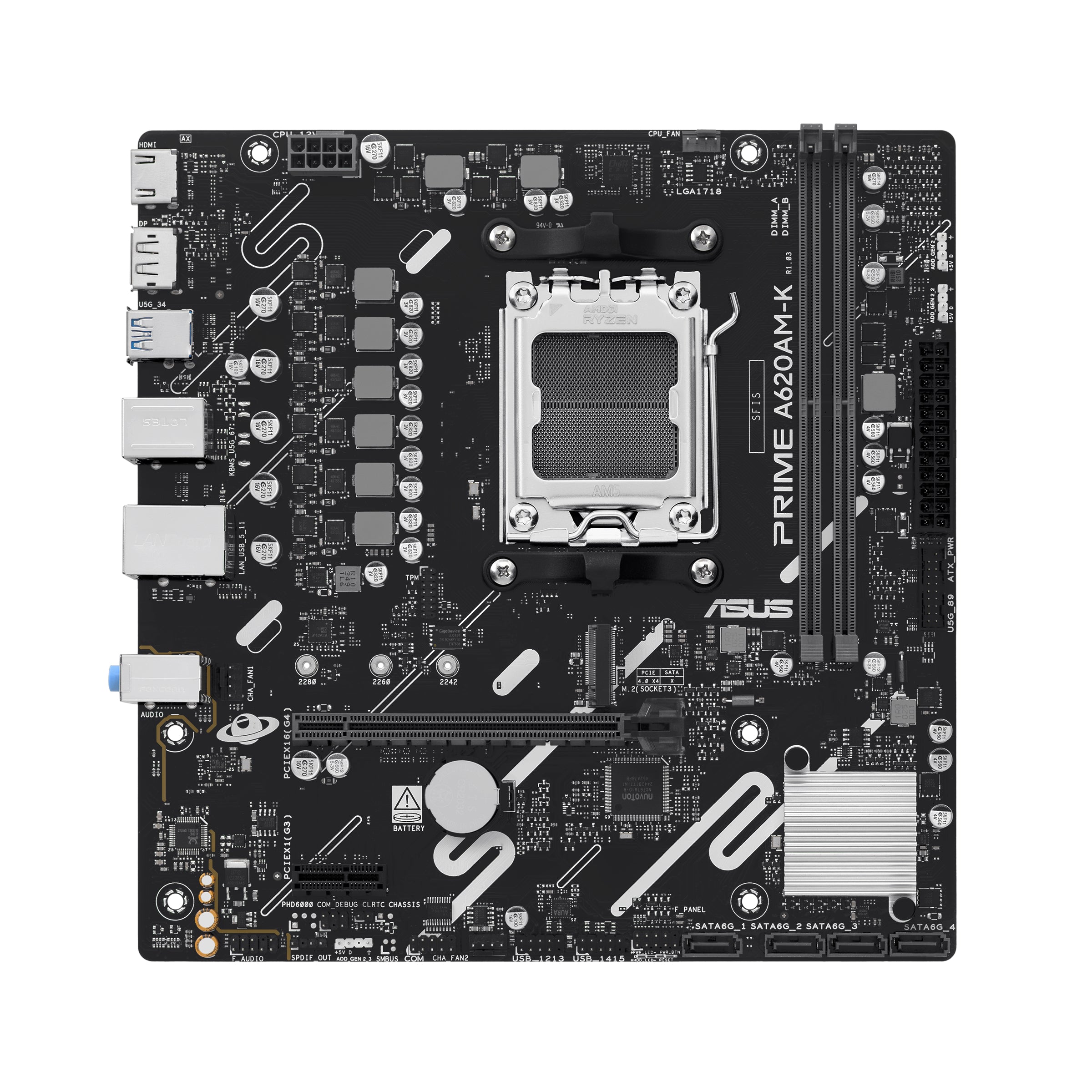 ASUS PRIME A620AM-K AMD A620A Socket AM5 micro ATX (90MB1GX0-M0EAY0)