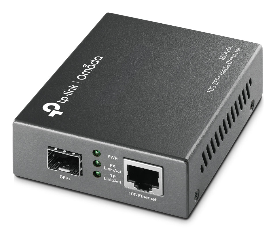 TP-Link Omada 10G Multi-Gigabit SFP Media Converter (MC420L)
